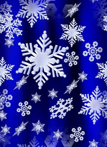Snow Flakes Night Blue Repeating Seamless Background Fill