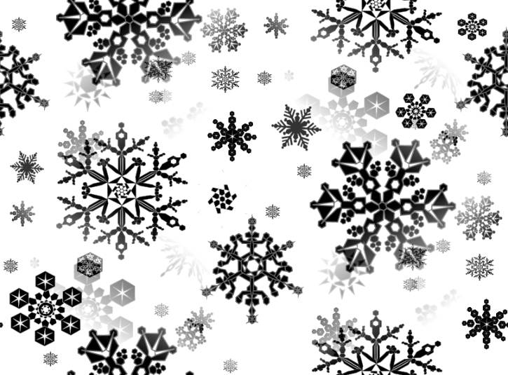 Snowflake Black And White Seamless Background Fill