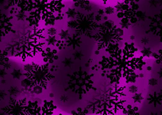 Black Snowflakes on Purple Repeating Seamless Background