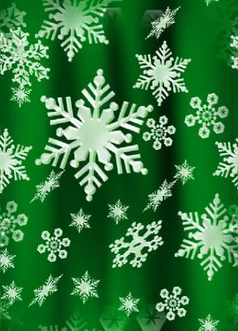 Snowflakes Green Seamless Background Tile Image Picture
