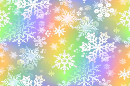 Snowflakes colorful rainbow fantasy repeating background fill