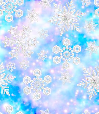 Snowflakes Snow Princess Blue Fantasy Seamless Background Tile