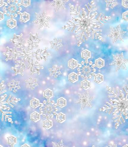 Snowflakes Fantasy Blue Light Background seamless tile