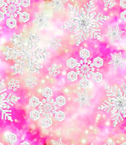 Snowflakes Fairy Princess Pink Seamless Background Tile Image Picture
